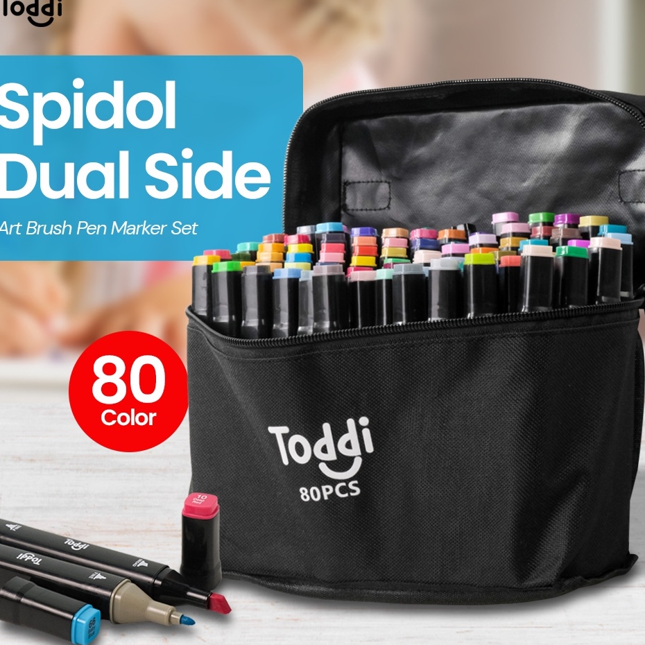 

Best Product Toddi Spidol Dual Side Fine Art Brush Art Marker Set 1 and 6mm Tip CY6