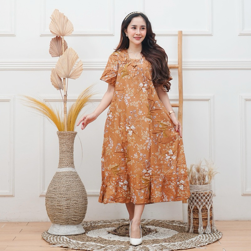 DASTER FUJI MOTIF BUNGA BAHAN RAYON RAYON PREMIUM DASTER KARET TERBARU ADEM LENGAN PENDEK DASTER REM