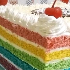 

RAINBOW CAKE (,14,16,18,20)KUE ULANG rainbow