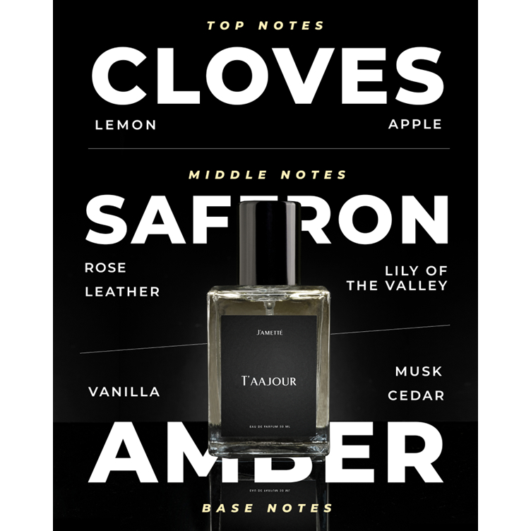 Jamette Perfume - T'aajour - Parfum Pria Tahan Lama 8 Jam Ori 100% - EDP 30ML - Parfum Rakyat Wangi 