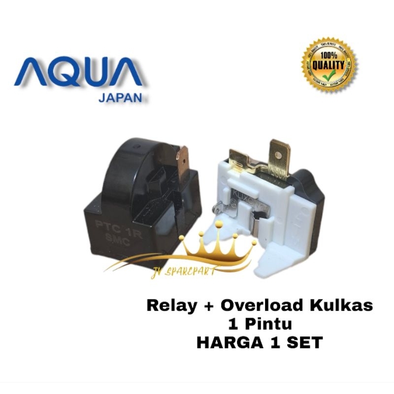 Relay Pin 1 Kanan + Overload Kulkas AQUA 1 Pintu