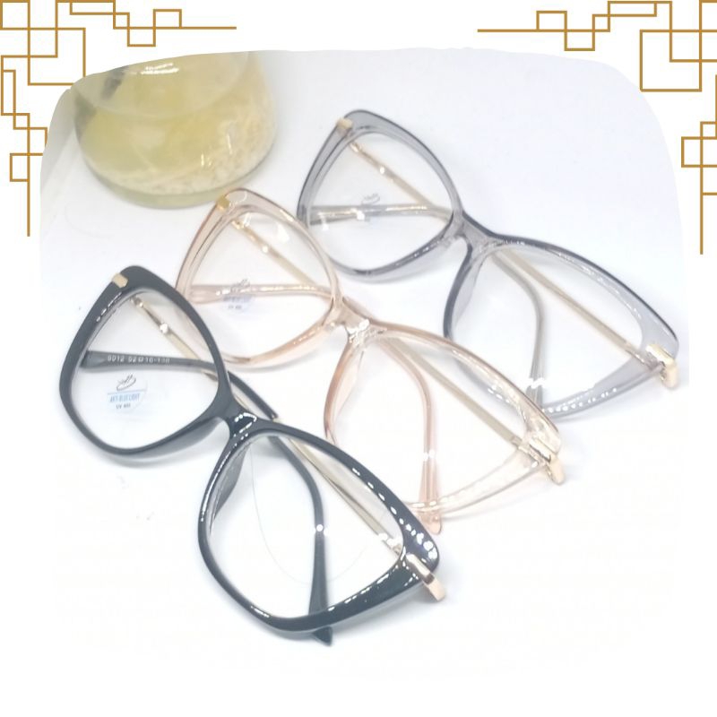 KACAMATA CAT EYES LENSA ANTIRADIASI UNA FRAME 9012 KACAMATA CAT EYES