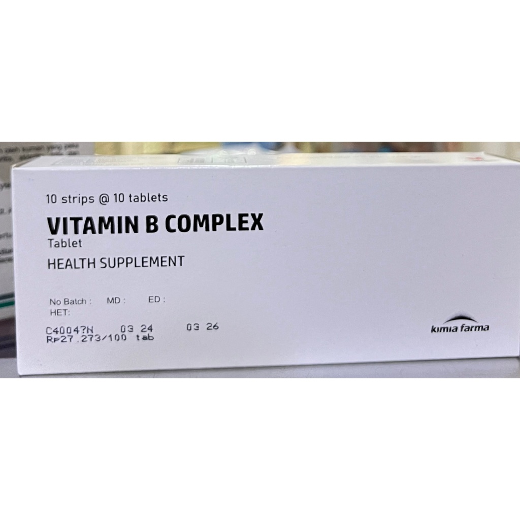 VITAMIN B COMPLEX KIMIA FARMA BOX 100 TABLET