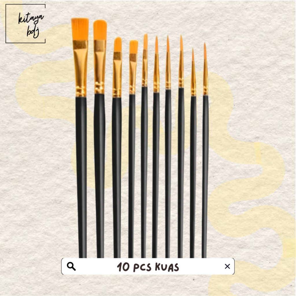 

10 PCs Set Kuas Lukis