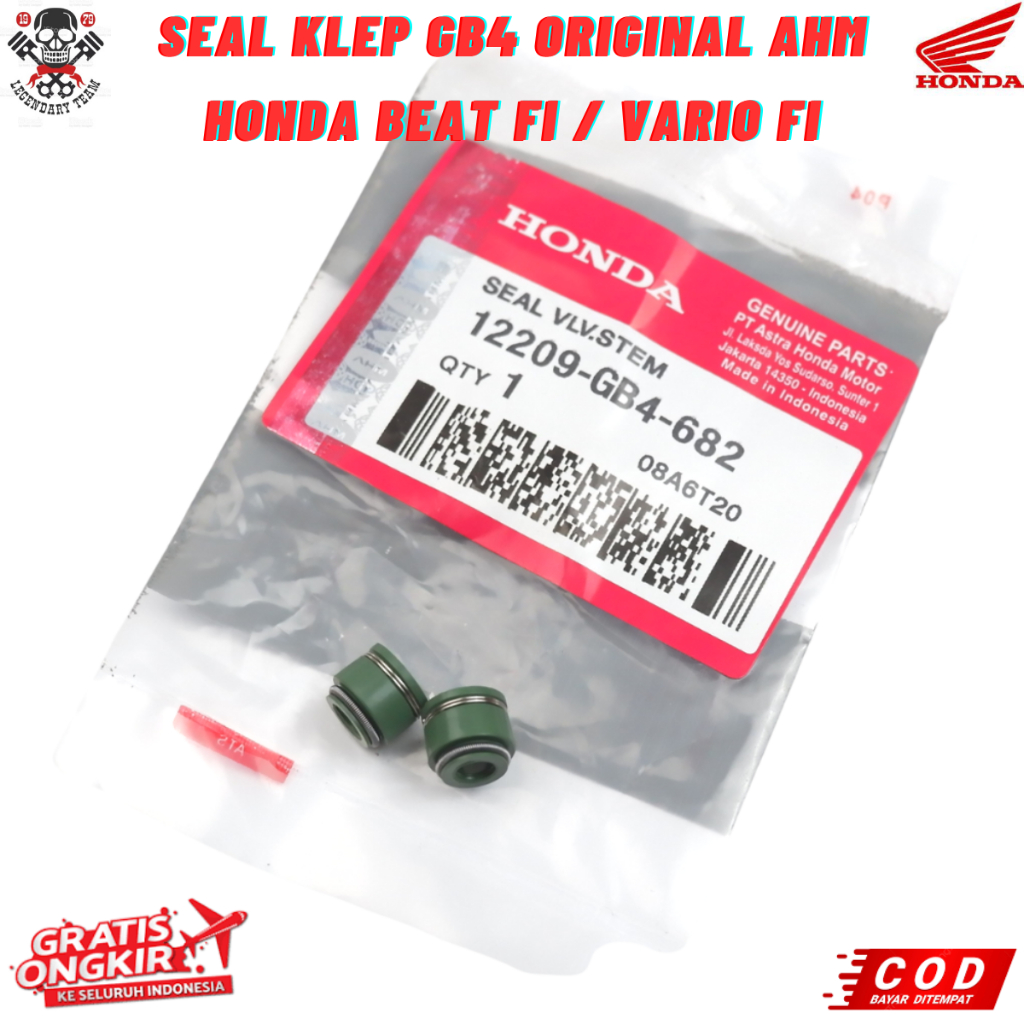 Seal Klep Original AHM Honda Beat Fi - Scoopy - Vario Fi - Verza 150 - Supra X 125 12209-GB4-682