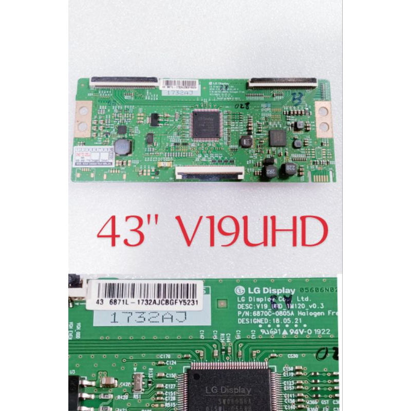 t con LG v19 UHD - TCON PANASONIC TH-43GX400G - TCON V19 - TCON TV PANASONIC TH43GX400G.