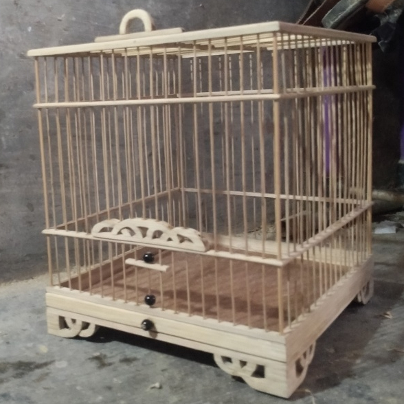 Sangkar Bambu Ukuran 20 x 20 Cm / Sangkar Cungkok Bambu Ukuran 20 x 20 Cm / Sangkar Burung Kecil Uku