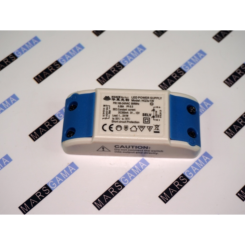 LED Driver 220v to 3v - 12v 3.7v 3x1W Adaptor Trafo Lampu Panel Downlight 9v
