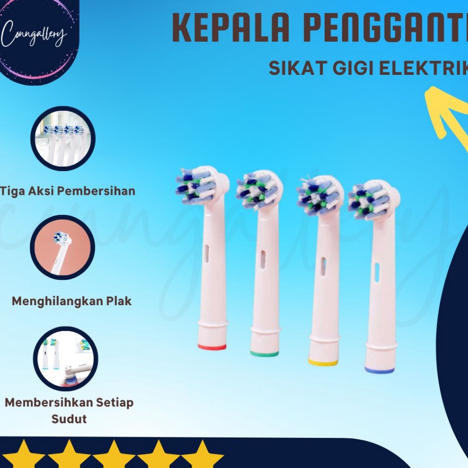 Mewah Pengganti Kepala Sikat Gigi Elektrik OralB 4 PCS