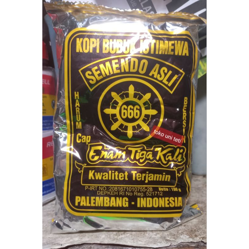 

Kopi cap 666 Semendo Palembang Asli