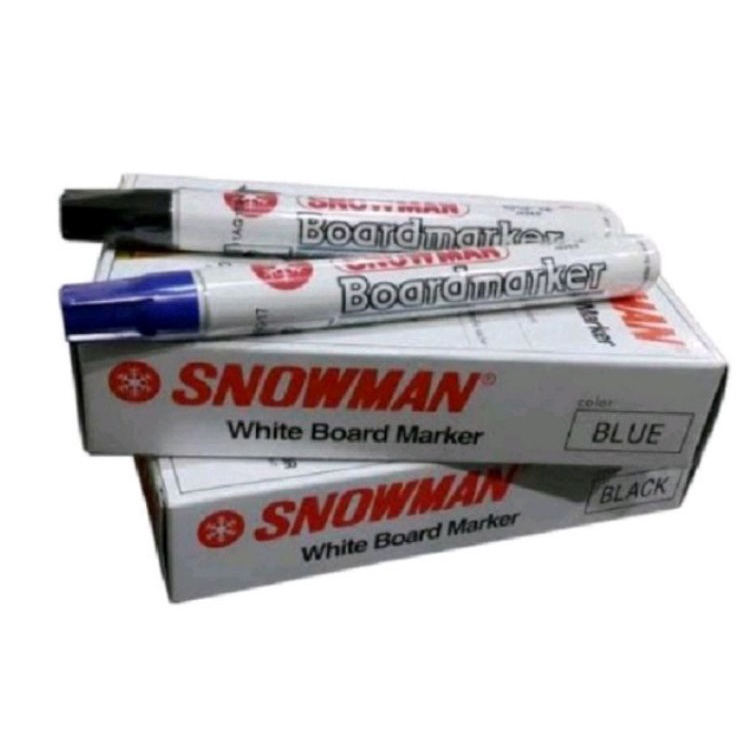 

Hot Sale SPIDOL SNOWMAN WHITE BOARD BG12 per1pak isi 12 pcs Warna HITAM