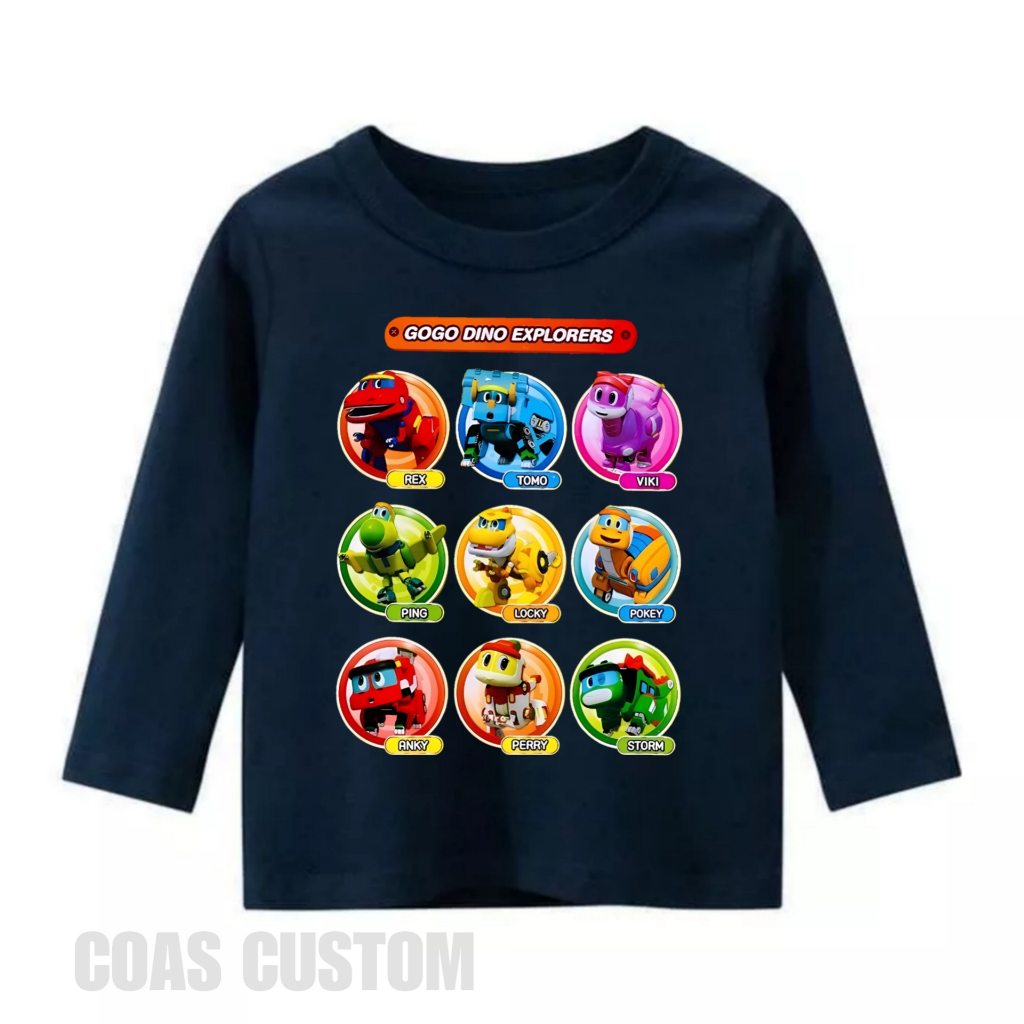 BAJU KAOS ANAK GOGODINO GOGO DINO EXPLORERS