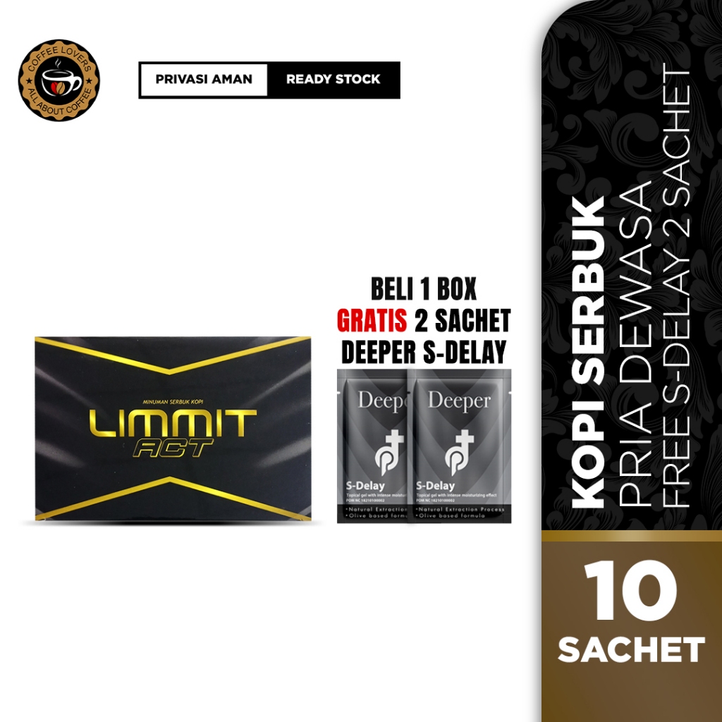 

(Free Bonus) Kopi Limmit Act Stamina Coffee 1 Box - Penambah Durasi untuk Pria Dewasa | Limmit Neo | Limmit U One | Kopi Limit | Kopi Stamina Pria