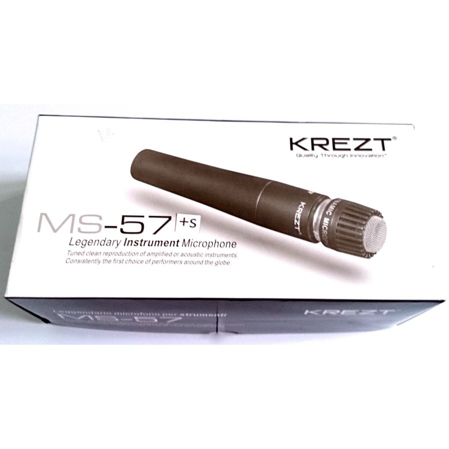 Instrument Microphone Krezt MS-57 +S / -S Profesional dengan Switch / Tanpa Switch Original MS 57 Mi