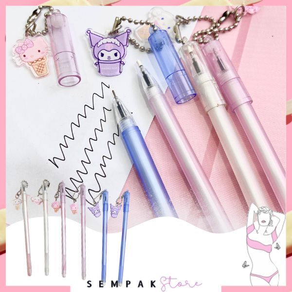 

SS Pulpen Lucu Aesthetic Pen Gantungan Motif Kartun Bolpoint Karakter Pena Gel Bolpen Unik Alat Tulis Kantor