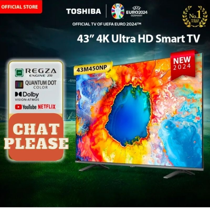 TV TOSHIBA 43M450NP & 50M450NP QLED TV SMART TV 43 & 50 INCH