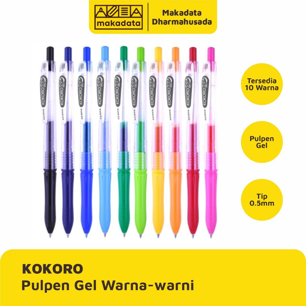 

BALLPOINT | BOLPEN | PULPEN ZEBRA KOKORO WARNA-WARNI (1PCS)