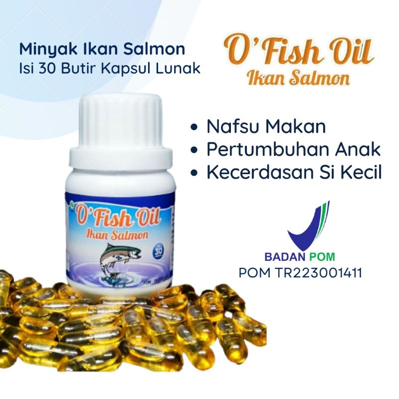 MINYAK IKAN SALMON O Fish Oil Penambah Nafsu Makan Anak Vitamin Minyak Ikan Omega 3