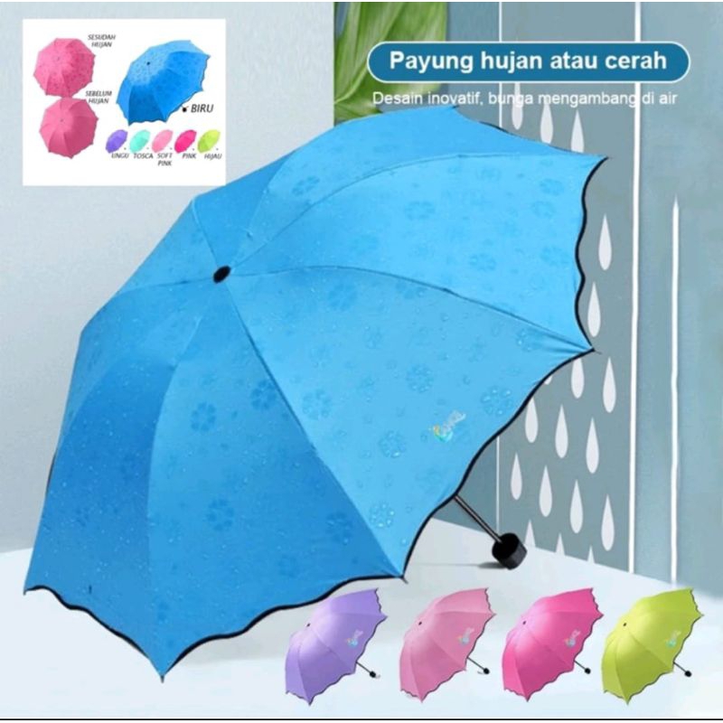 (PS) PAYUNG 3D MAGIC - Payung Lipat Motif 3D / Payung Magic Warna