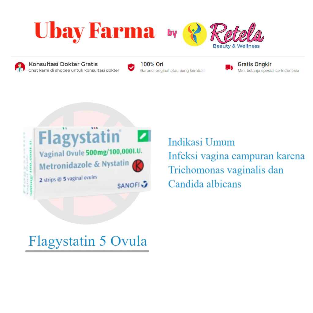 Flagystatin 5 Ovula / Metronidazole / Nystatin