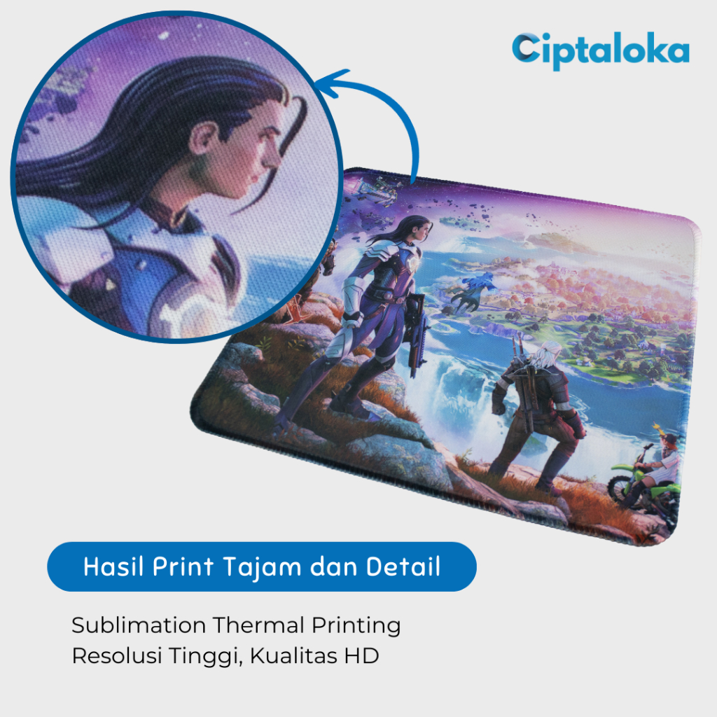 FIF [Premium] Custom Mouse Pad Besar, Gaming MousePad Satuan & Grosir, Sablon Working Mousepad,