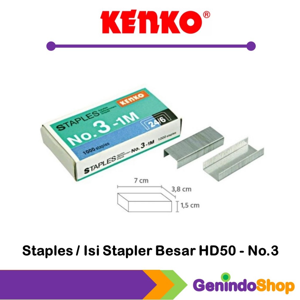 

Isi Stapler Besar HD-50 dan H-50N / Staples No.3 Kenko