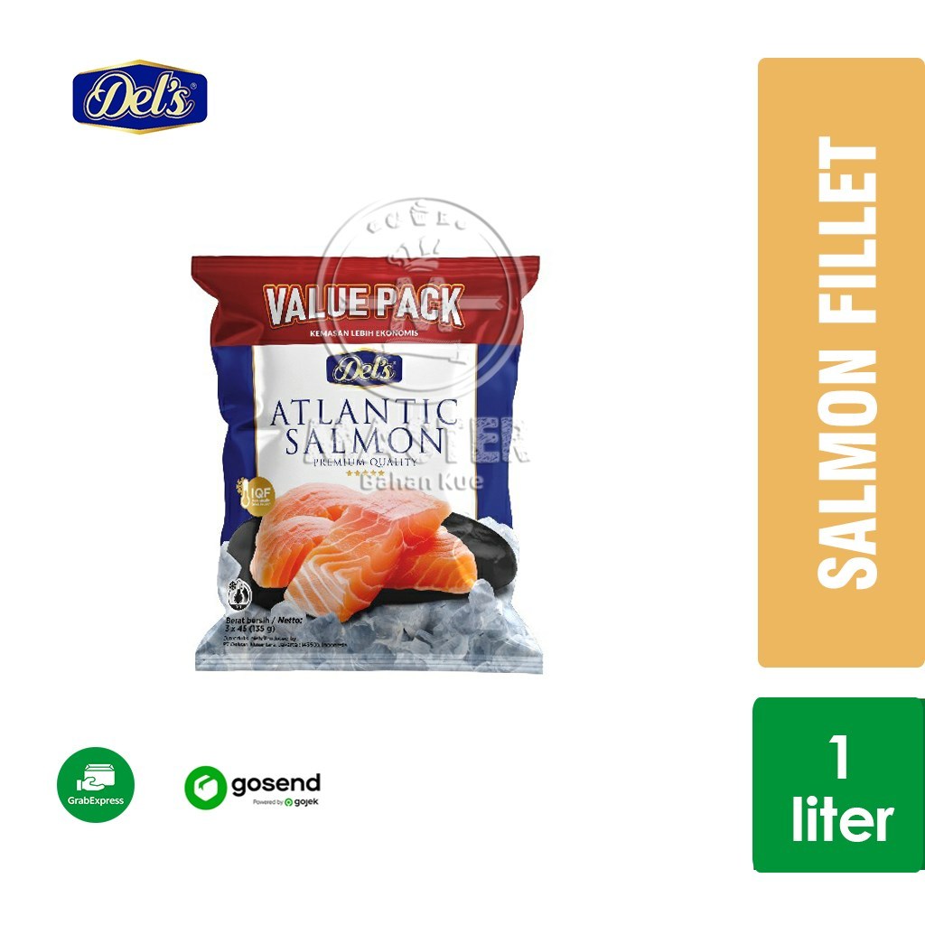 

Salmon Fillet Atlantic Del's Frozen Salmon isi 3 x 45g [KHUSUS INSTANT]