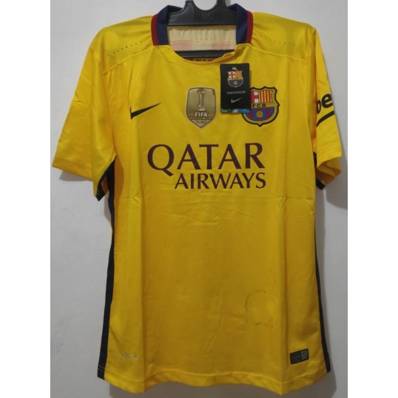 Jersey Barcelona Away 2015/2016 Retro Vintage Player Issue Langka - BNWT