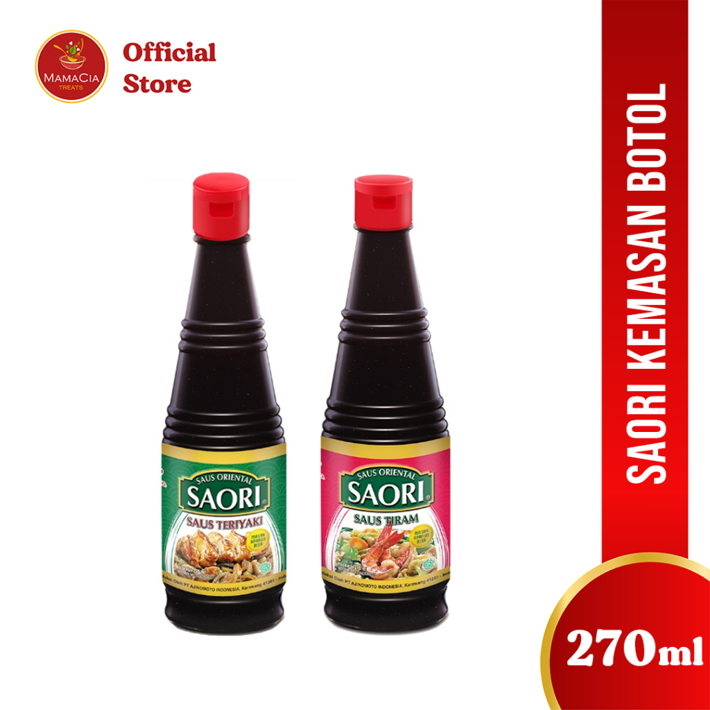 

Saori Saos Botol Tiram Teriyaki 270 ml (botol besar)