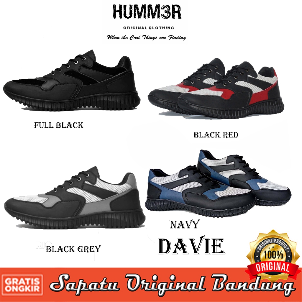 Humm3r Davie Sepatu Sneakers Olahraga Pria Ukuran Besar Jumbo Big Size 44 45 46 47 48 49 50 51 52