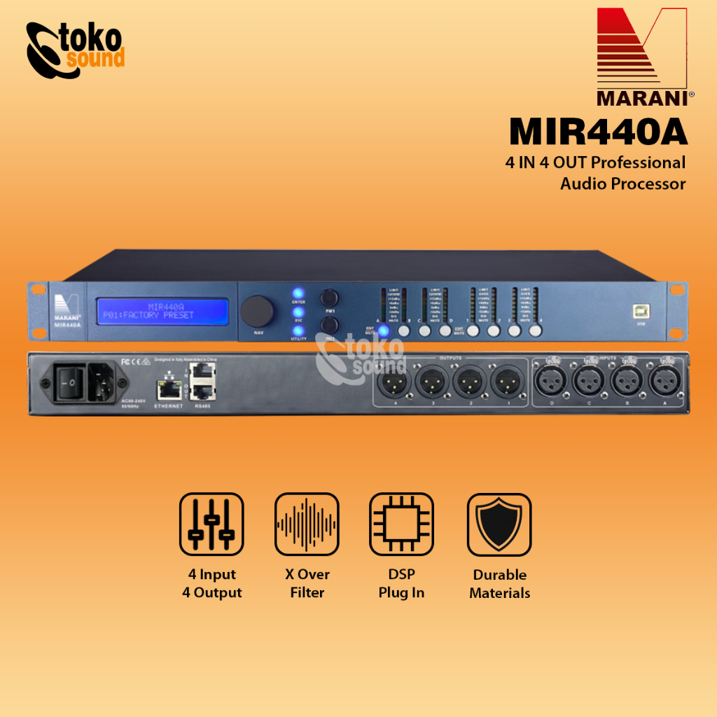 Marani MIR440A MIR 440A - 4 Input 4 Out Professional Audio Processor