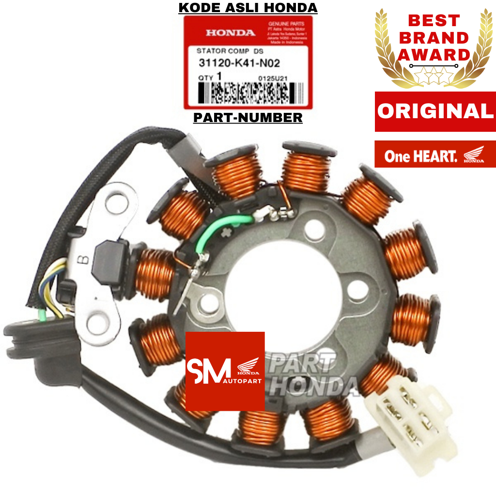 31120-K41-N02 Stator Comp Spol Spul Spool New Supra X 125 Fi Blade 125 Fi DS Denso