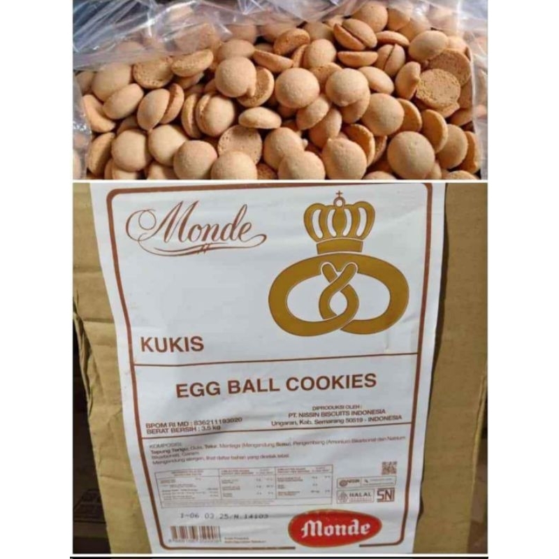 

Monde Egg Drop/Egg Ball 500gr Asli Monde Free Tambahan Packing