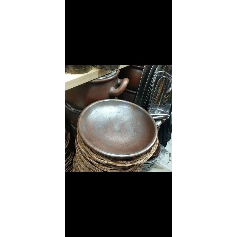 cobek tanah liat ukuran 25 cm