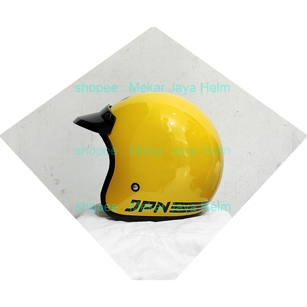 Helm JPN ORIGINAL kuning metalik yellow gloss