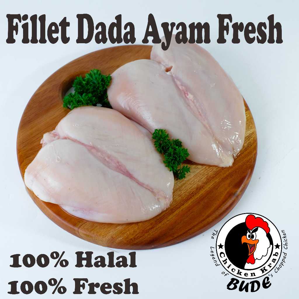 

Daging Dada Ayam Fillet (Boneless) Tanpa Kulit Tanpa Tulang Fresh Segar Halal 100%