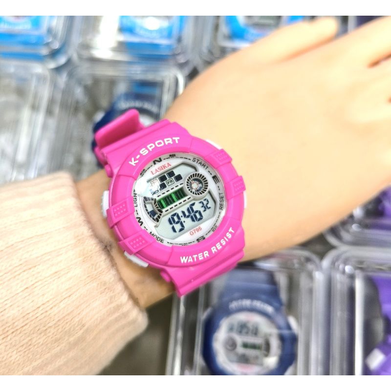 Lasika Jam Tangan Anak original lasika digital tahan air  rubber