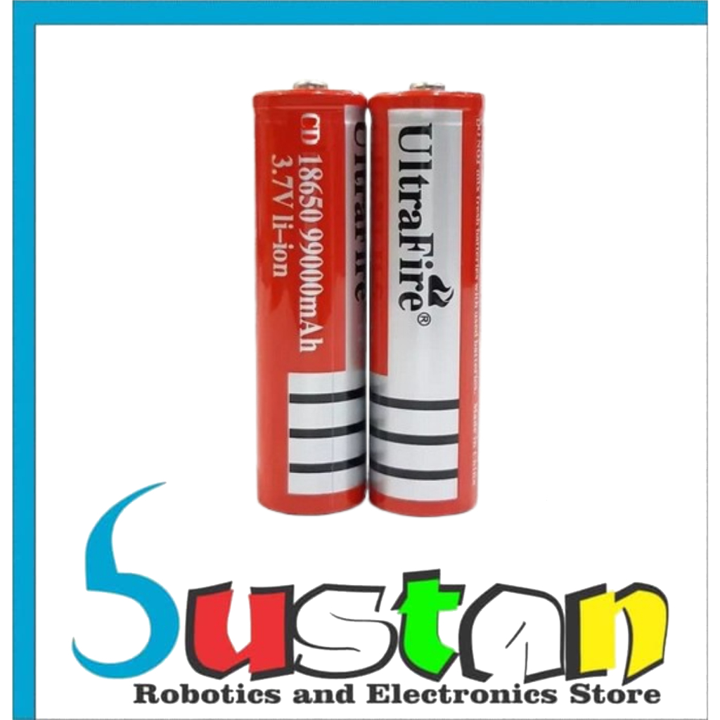 BATERAI 18650 99000MAH 3.7V LI-ION ULTRAFIRE RECHARGEABLE BATTERY