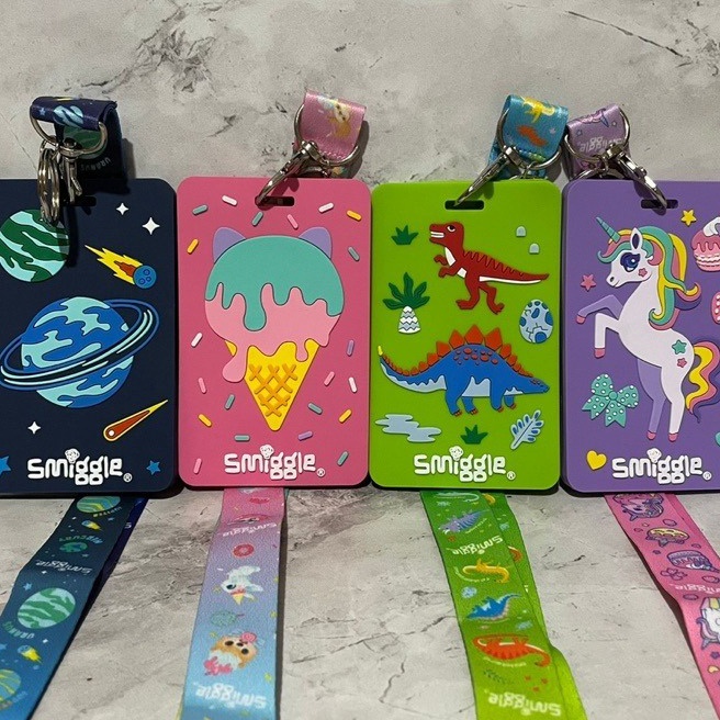 

HJ6 Smiggle Bag Tag Card Holder dengan Tali Lanyard
