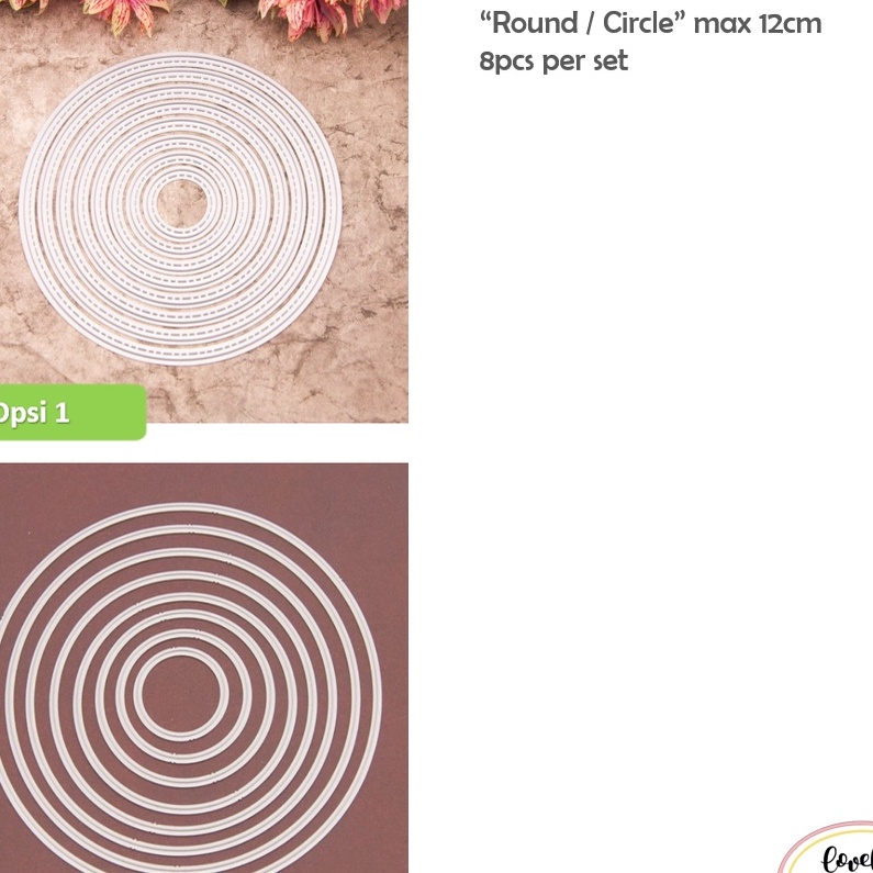

KF7 LovelyCraftStore Metal Cutting Dies S12 8pcsset Circle Round Lingkaran untuk Stencil Cards Scrapbook journal etc