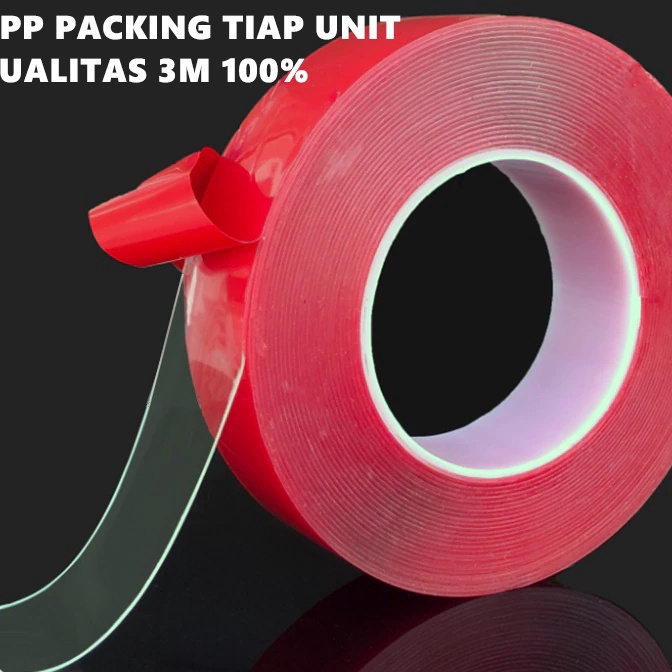 

KP8 Perekat Double Tape 25MM x 45 Meter Clear Tranparant Bening Double Tip Super Kuat