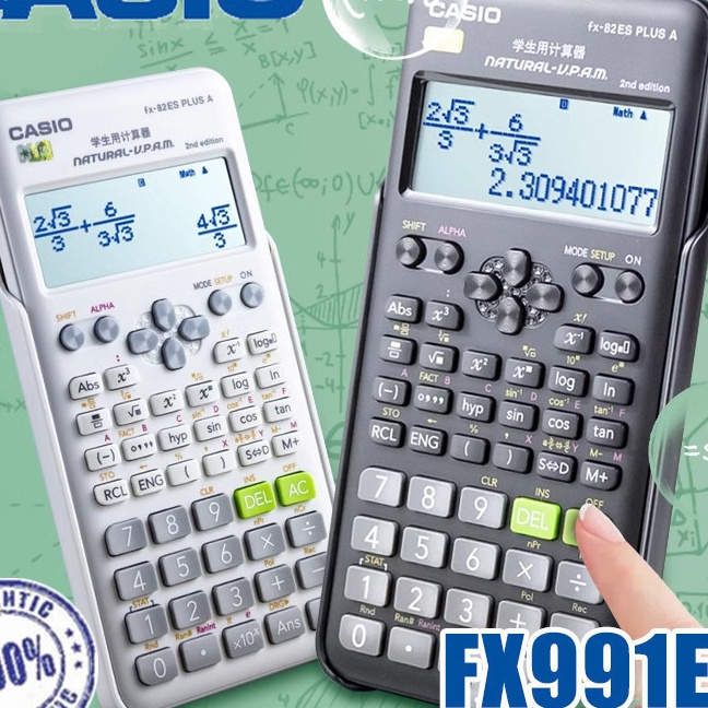 

Kilat Kalkulator Scientific Casio ilmiah FX991ESPlus Kalkulator Casio Scientific Calculator 417 Fungsi Dukungan Untuk Muatan Surya Layar Paparan Definisi Tinggi