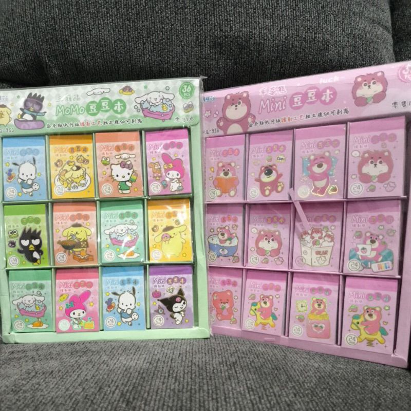 

( 24 Lembar ) Stiker Buku Momo Kecil Mini / Sticker Note Washi Karakter Anak Kecil