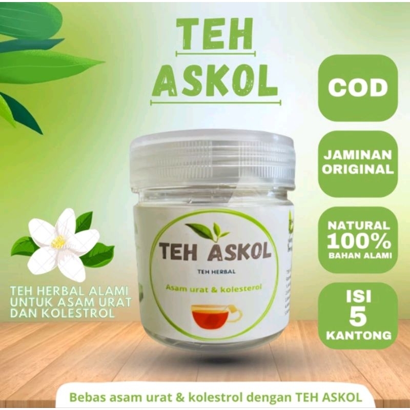 

TEH ASKOL 1 BOTOL TEH HERBAL ASAM URAT DAN KOLESTEROL, Teh Racik Ramuan Cina, Minuman untuk penderita rematik dan darah tinggi