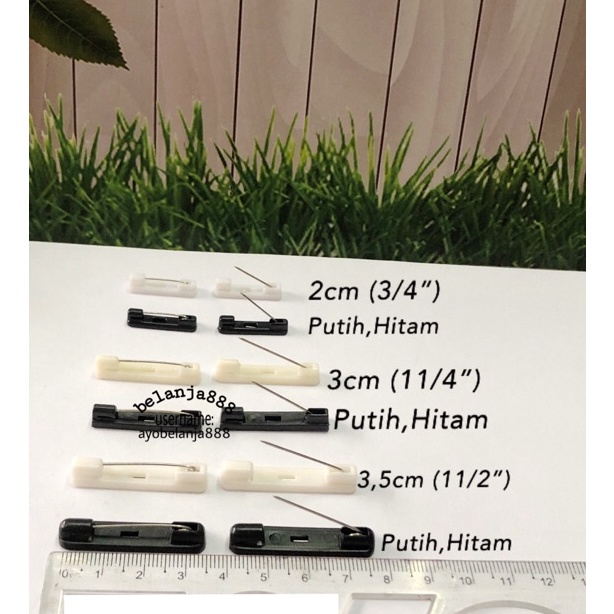 

Extra Peniti plastik name tagpeniti bahan papan nama 144pcs