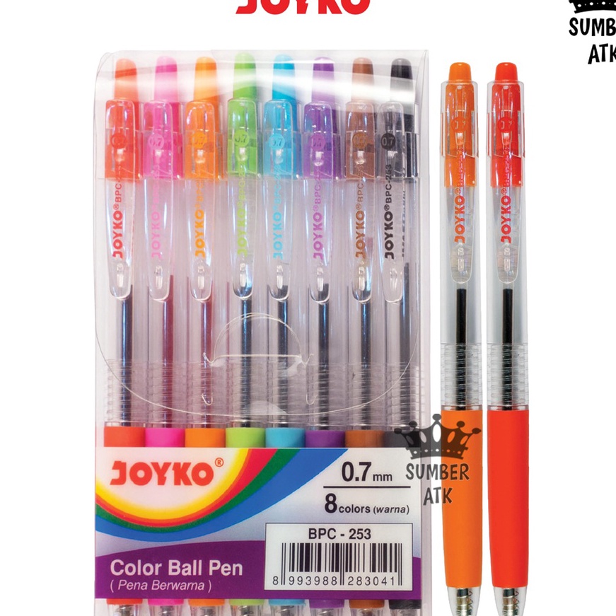 

Promo Pulpen Pena Warna Color Ball Pen BPC253 8 Warna 7 mm