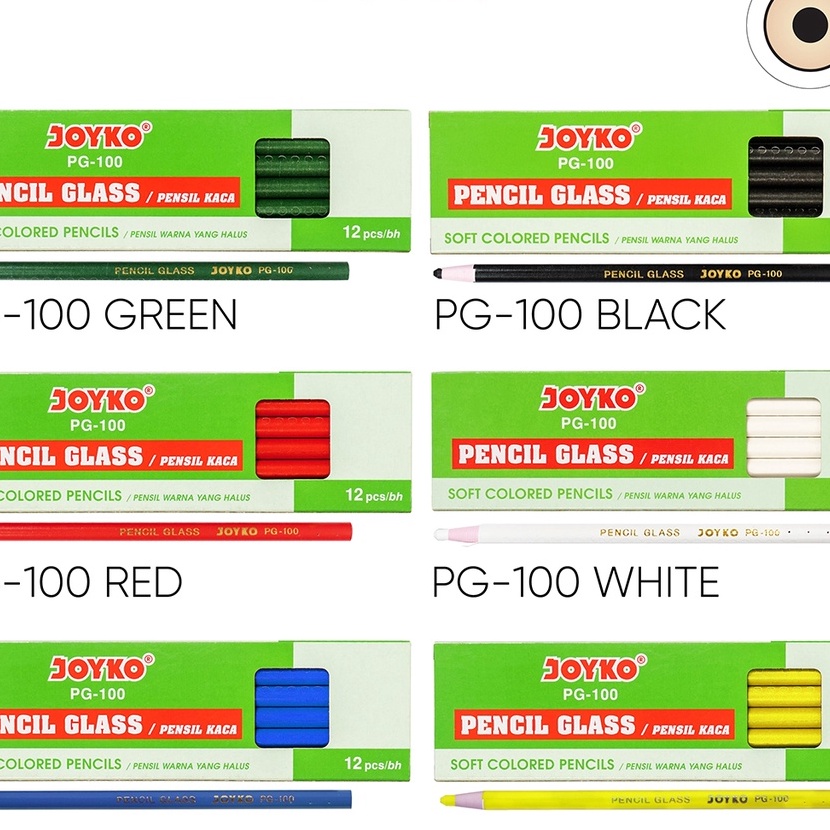 

Super Pencil Glass Pensil Kaca Warna Joyko PG1 1 Box 12 Pcs