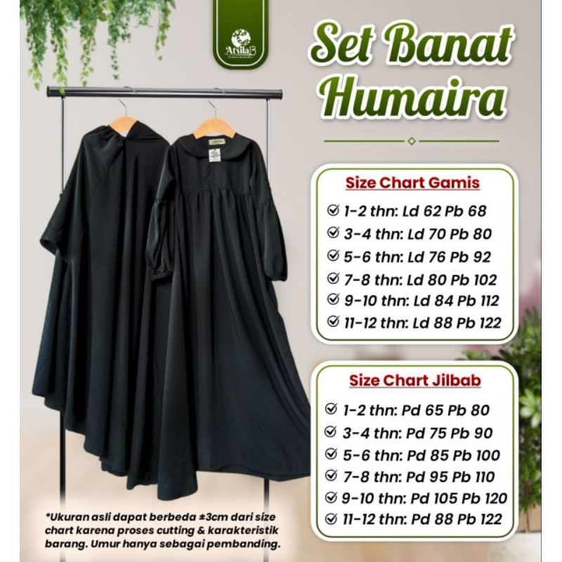 Jubah gamis cadar anak perempuan Set Banat Humaira