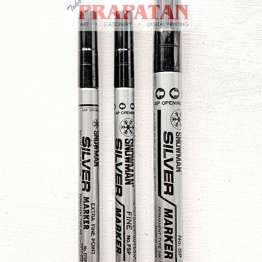 

Grosir Snowman Silver Permanent Marker GP Spidol Silver