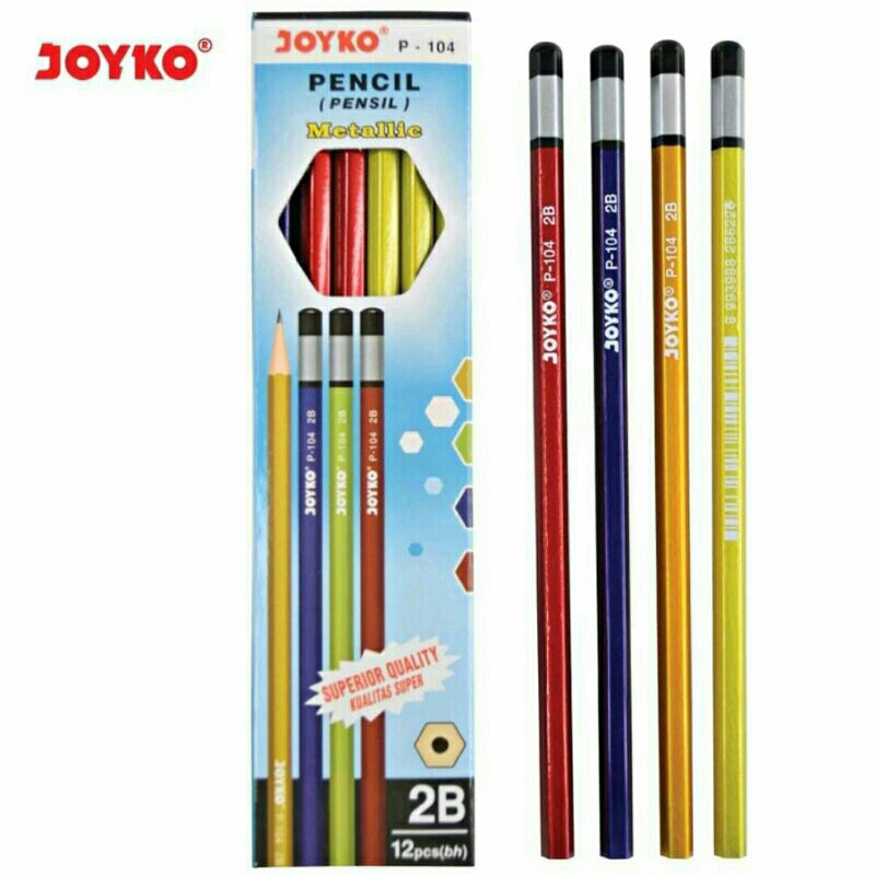

Pensil 2B Joyko P-104 Metalic ( 1pak / 12pcs )